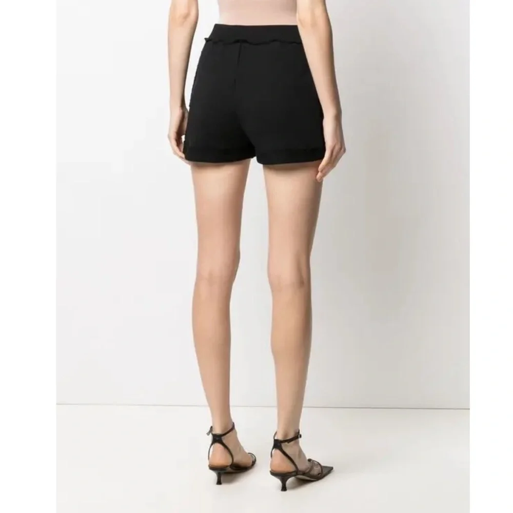 Moschino - Teddy motif embroidered track shorts - women - Cotton - black. size 2